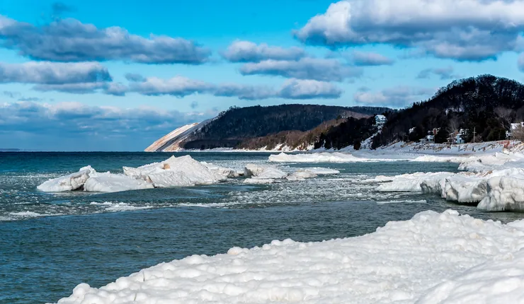 Empire Beach and Lake Michigan shoreline
